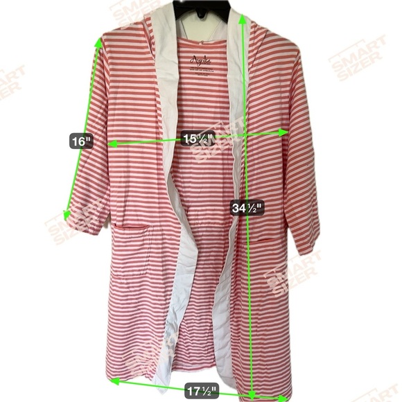Women's Hooded Striped Lite Weight Jersey Robe - Picture 5 of 5